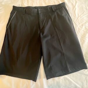 Adidas Black Flat Front Shorts for Versatile Wear